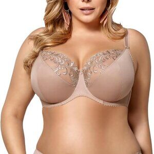 New 32 HH Gorsenia Victoria Beige Underwire Full Cup Bra
